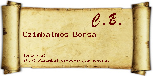Czimbalmos Borsa névjegykártya
